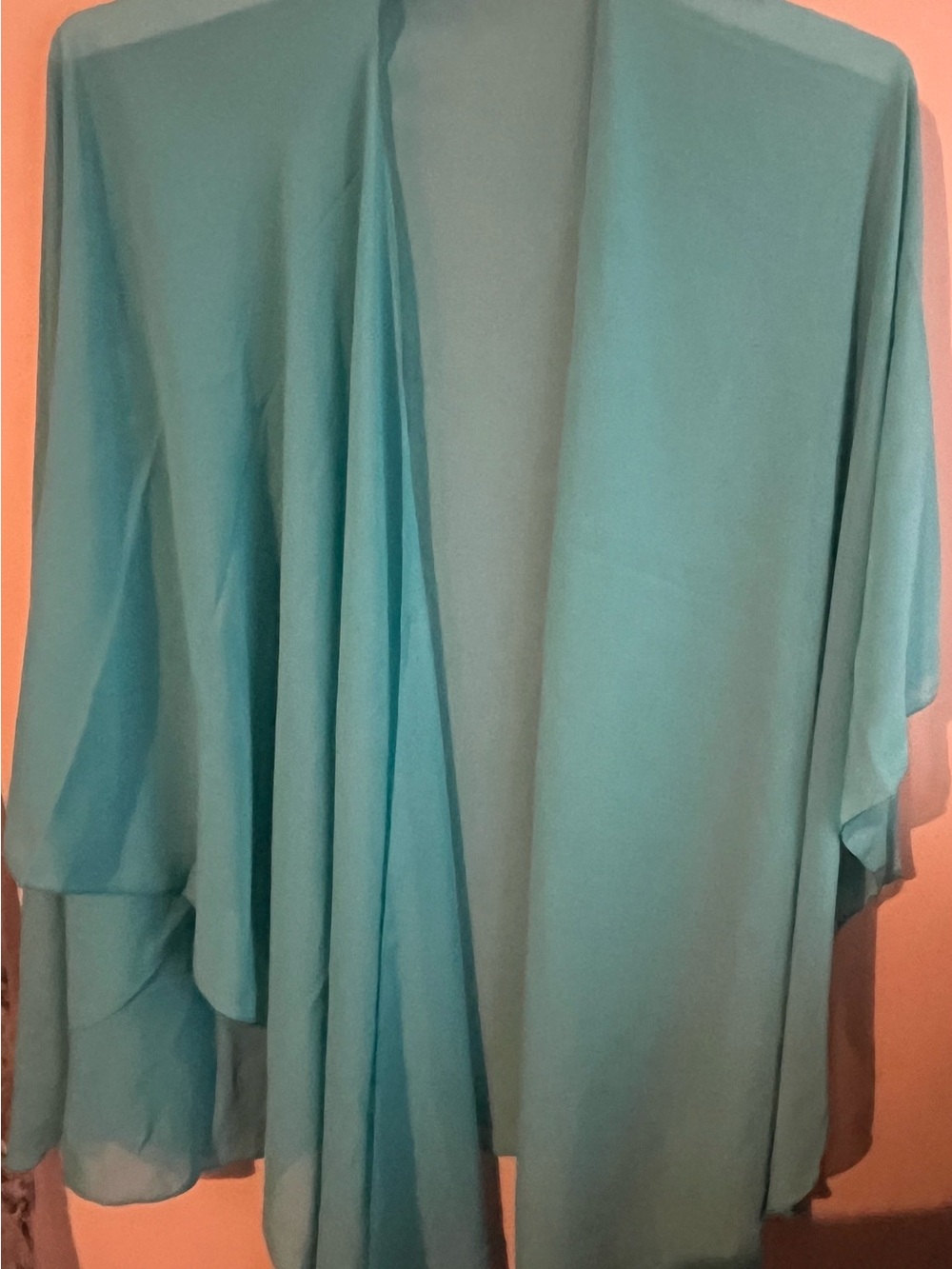 Light Teal Sheer Kimono Cardigan
